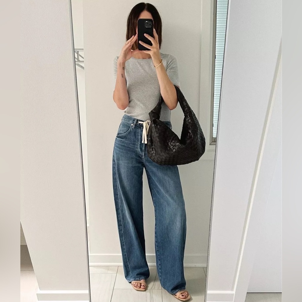 Citizens Of Humanity Blue Wide-Leg Jeans